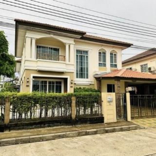 BH2451 ให้เช่าบ้านเดี่ยว บ้านภัสสร โครงการณ์ติดถนนใหญ่ บ้านพร้อมเฟอร์นิเจอร์ ใกล้เมกาบางนา โฮมโปร โลตัส