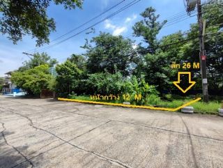 ขายที่ดินรามอินทรา โครงการเอกบุรี ติดสถานีรถไฟฟ้าสีชมพู รพ พรัตน์ 107 ตรว กว้าง 16 M ลึก 26 M