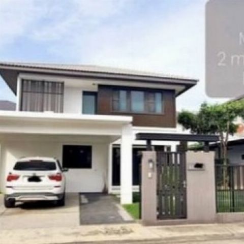 ให้เช่าบ้านเดี่ยวมัณฑนา บางนา กม.7 ใกล้เมกาบางนา  ใกล้รร.ราชวินิตบางแก้ว ใกล้ด่วนบูรพาวิถี บ้านพร้อมเฟอร์นิเจอร์ เดินทางสะดวก สวย หรู