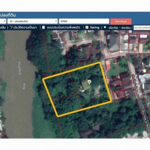ขายที่ดินติดแม่น้ำปิง ย่านธุรกิจหนองหอย ใจกลางเมืองเชียงใหม่ LH-SW000626