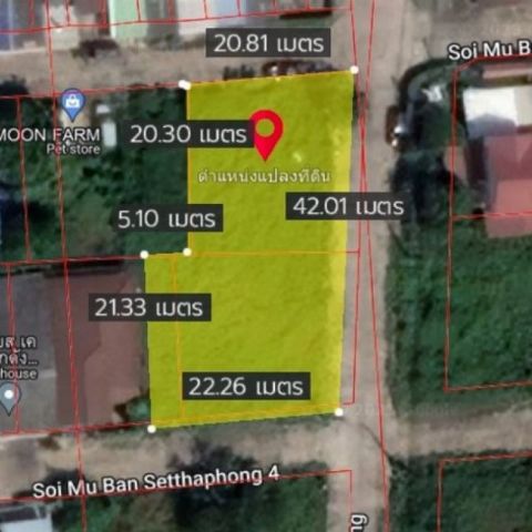 ขายที่ดินถมแล้ววัดลาดปลาดุก  ใจกลางเมือง บางบัวทอง นนทบุรี ตรงข้ามเทศบาลเมืองคูรัด  204 ตรว 2.2 หมื่น