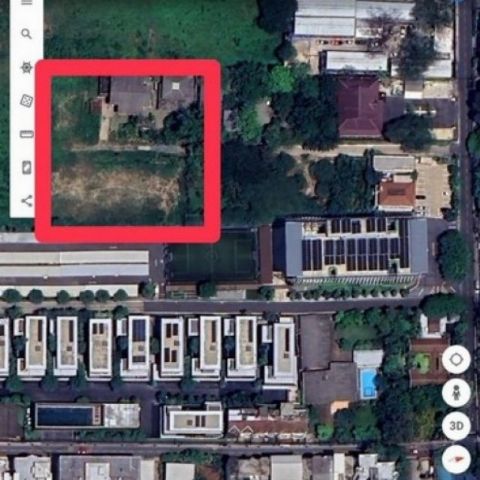 LV52629 ขายที่ดิน ถมแล้วพร้อมบ้านเก่า 2 หลัง พระราม 9 ซ.13 ด้านหลังตึก KPN ใกล้กับ Victoria อาบอบนวด
