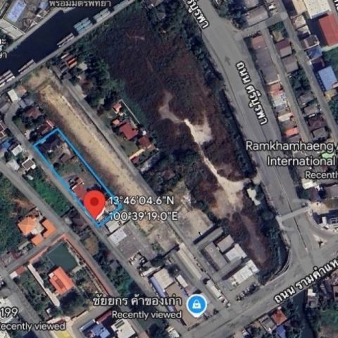 ขายที่ดิน ใกล้ทางขึ้นลงสถานีรถไฟฟ้าสายสีส้ม แบ่งขาย 1 ไร่ และ 3 ไร่ แยกบ้านม้า ถนนรามคำแหง 土地出售 Ramkhamhaeng 路，靠近 MRT Klong Baan Mar (yek baan mar) 和 Mandarin 國際學校