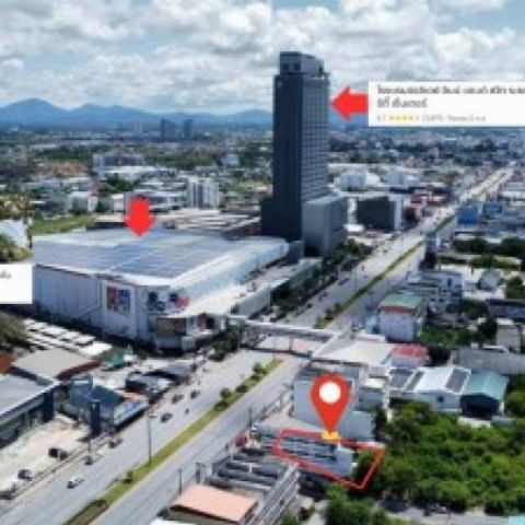 โอกาสทองนักลงทุน ขายที่ดินเปล่าผังสีแดง พ.7 ติดถนนสุขุมวิท ใจกลางเมืองระยอง 135 ตร.ว. ตรงข้าม PASSiONE Shopping Destination
